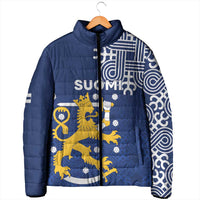 Finland Nordic Lion Padded Jacket Pride Of Suomi - Wonder Print Shop