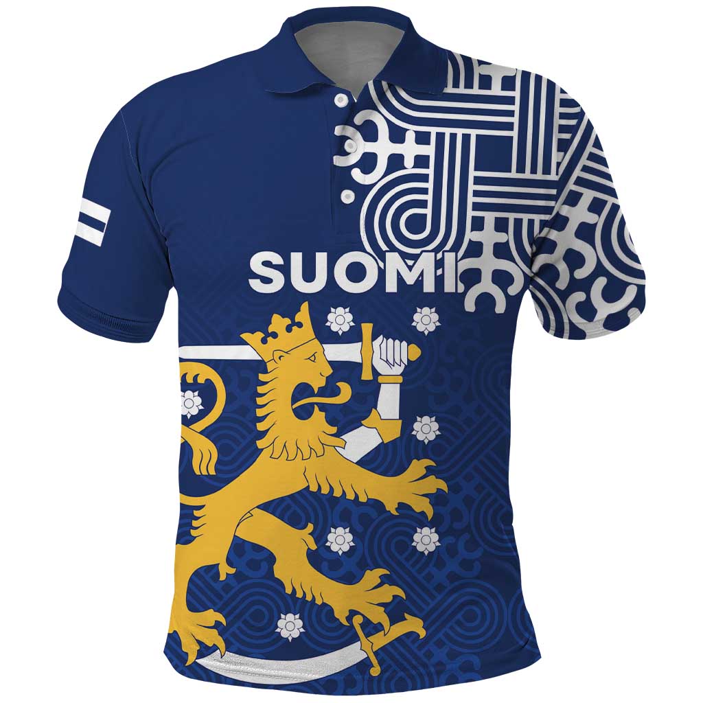 Finland Nordic Lion Polo Shirt Pride Of Suomi - Wonder Print Shop