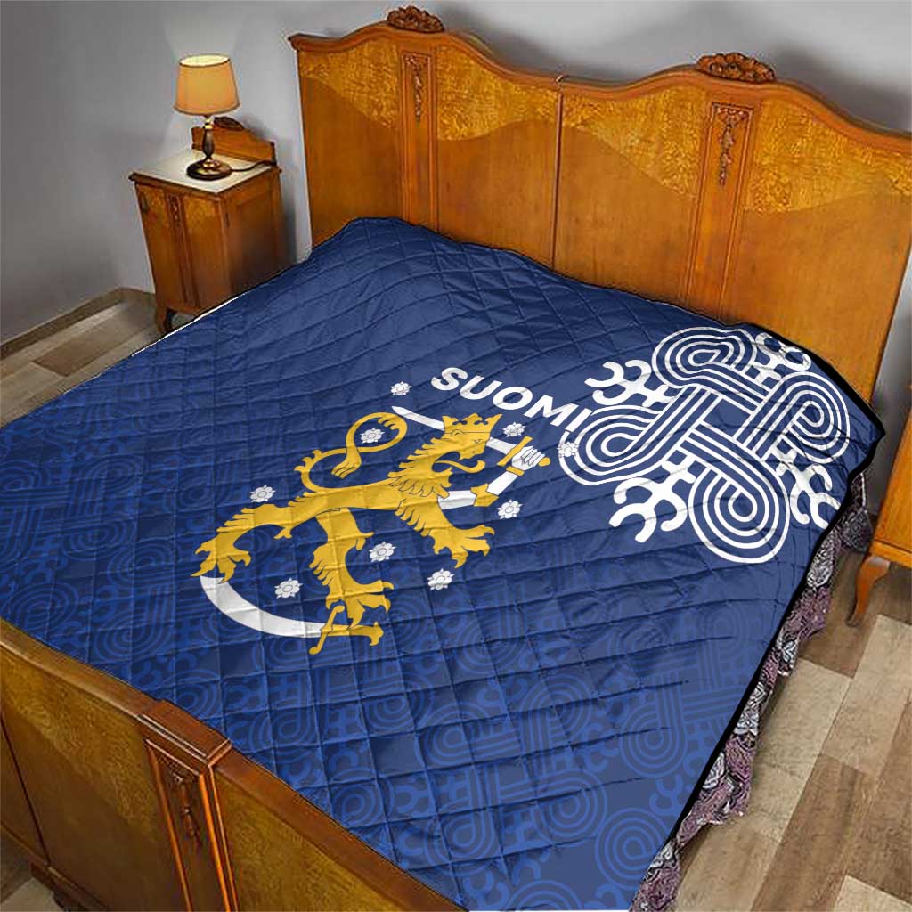 Finland Nordic Lion Quilt Pride Of Suomi - Wonder Print Shop