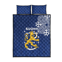 Finland Nordic Lion Quilt Bed Set Pride Of Suomi - Wonder Print Shop