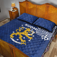 Finland Nordic Lion Quilt Bed Set Pride Of Suomi - Wonder Print Shop