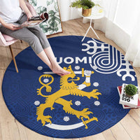 Finland Nordic Lion Round Carpet Pride Of Suomi - Wonder Print Shop