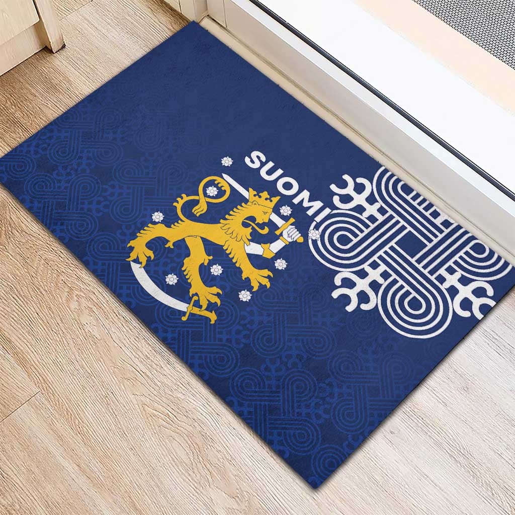 Finland Nordic Lion Rubber Doormat Pride Of Suomi - Wonder Print Shop