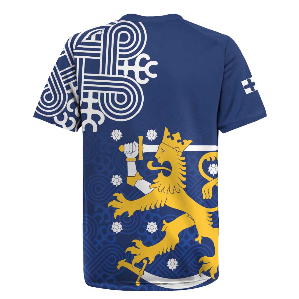 Finland Nordic Lion Rugby Jersey Pride Of Suomi - Wonder Print Shop