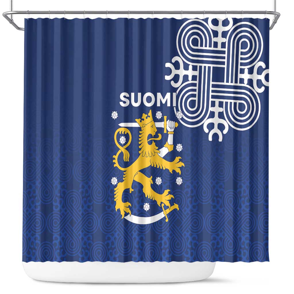 Finland Nordic Lion Shower Curtain Pride Of Suomi - Wonder Print Shop