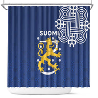Finland Nordic Lion Shower Curtain Pride Of Suomi - Wonder Print Shop