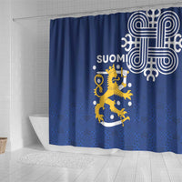 Finland Nordic Lion Shower Curtain Pride Of Suomi - Wonder Print Shop