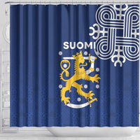 Finland Nordic Lion Shower Curtain Pride Of Suomi - Wonder Print Shop