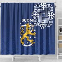 Finland Nordic Lion Shower Curtain Pride Of Suomi - Wonder Print Shop
