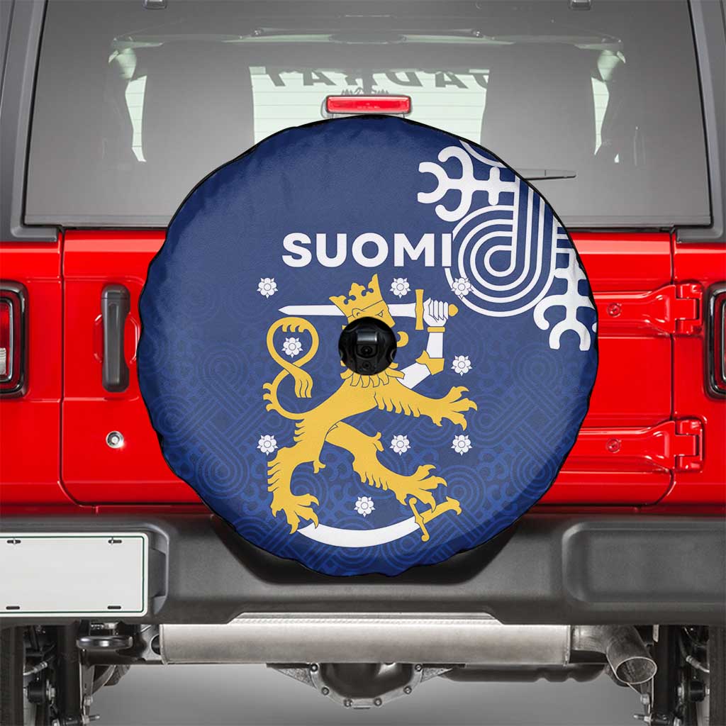 Finland Nordic Lion Spare Tire Cover Pride Of Suomi - Wonder Print Shop