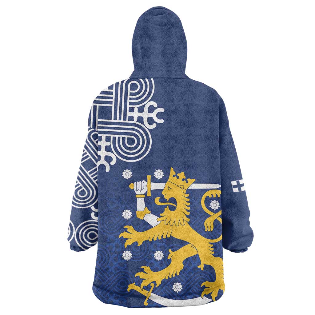 Finland Nordic Lion Wearable Blanket Hoodie Pride Of Suomi - Wonder Print Shop