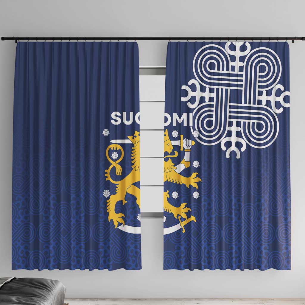 Finland Nordic Lion Window Curtain Pride Of Suomi - Wonder Print Shop