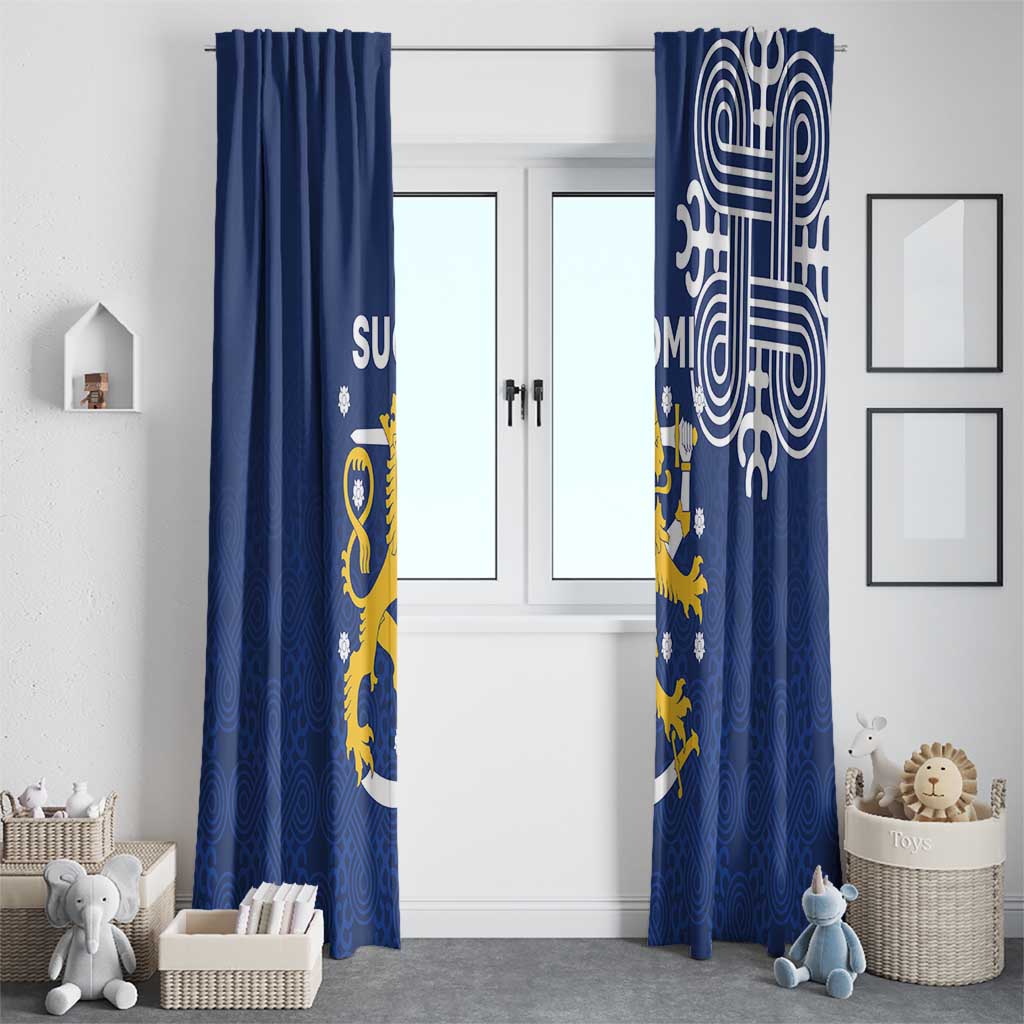 Finland Nordic Lion Window Curtain Pride Of Suomi - Wonder Print Shop