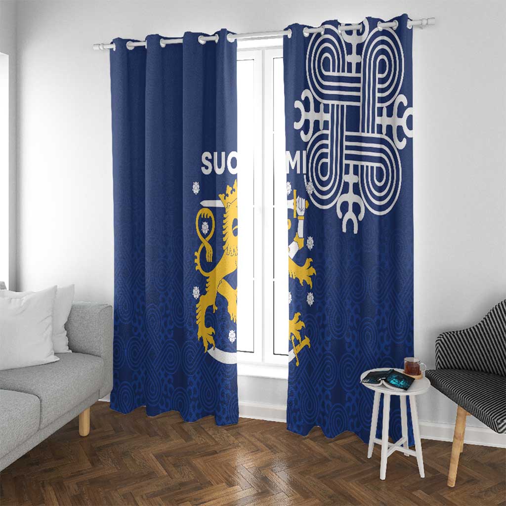 Finland Nordic Lion Window Curtain Pride Of Suomi - Wonder Print Shop