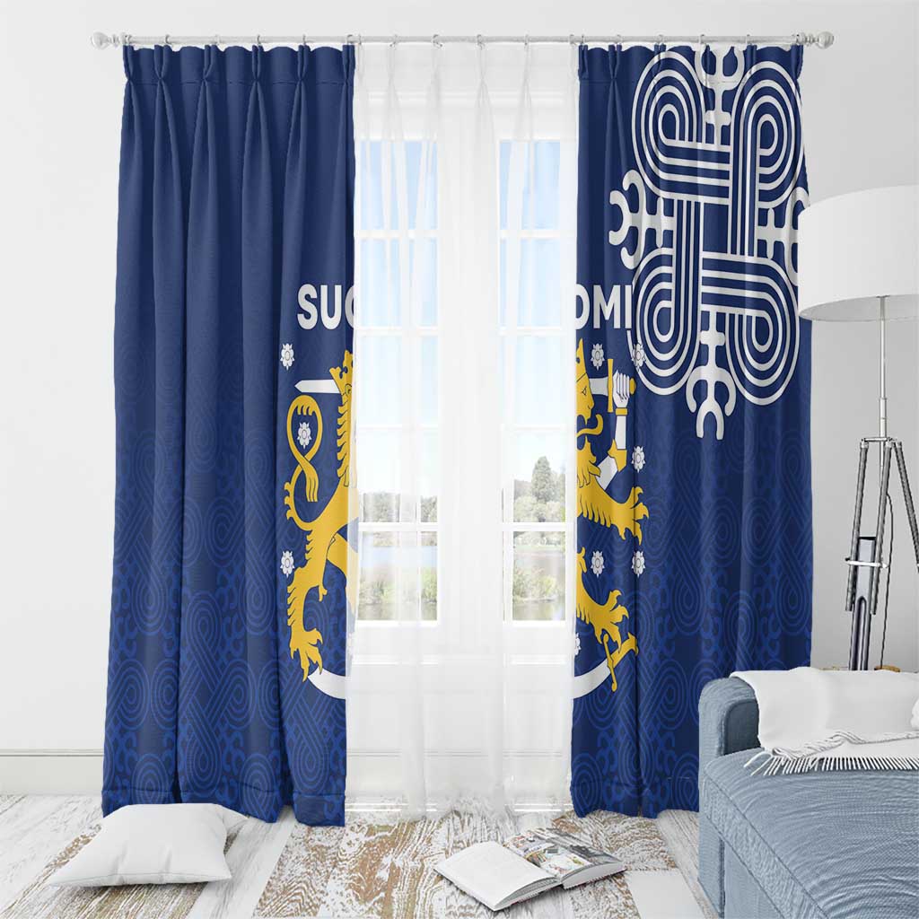 Finland Nordic Lion Window Curtain Pride Of Suomi - Wonder Print Shop