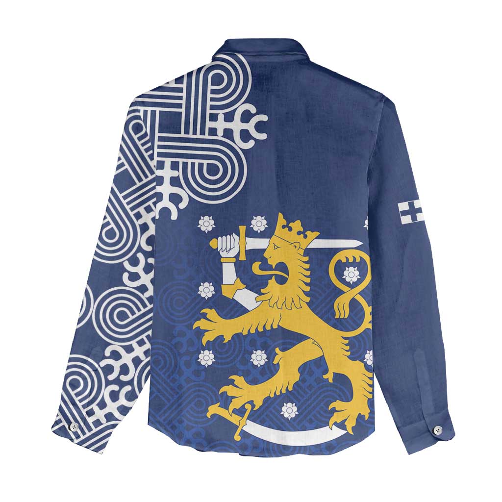 Finland Nordic Lion Women Casual Shirt Pride Of Suomi - Wonder Print Shop