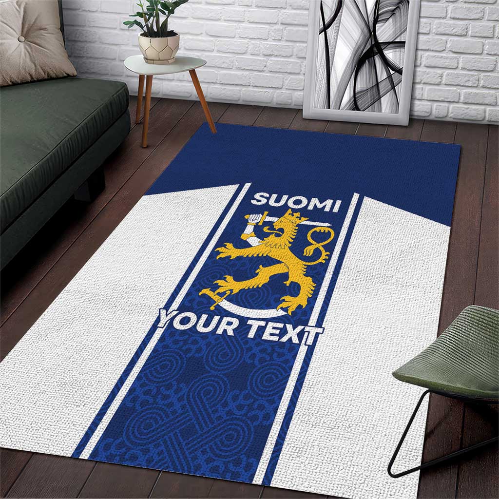 Personalized Finland Suomi Lion Area Rug Pride Of The North - Wonder Print Shop