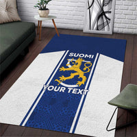 Personalized Finland Suomi Lion Area Rug Pride Of The North - Wonder Print Shop