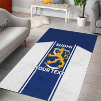 Personalized Finland Suomi Lion Area Rug Pride Of The North - Wonder Print Shop