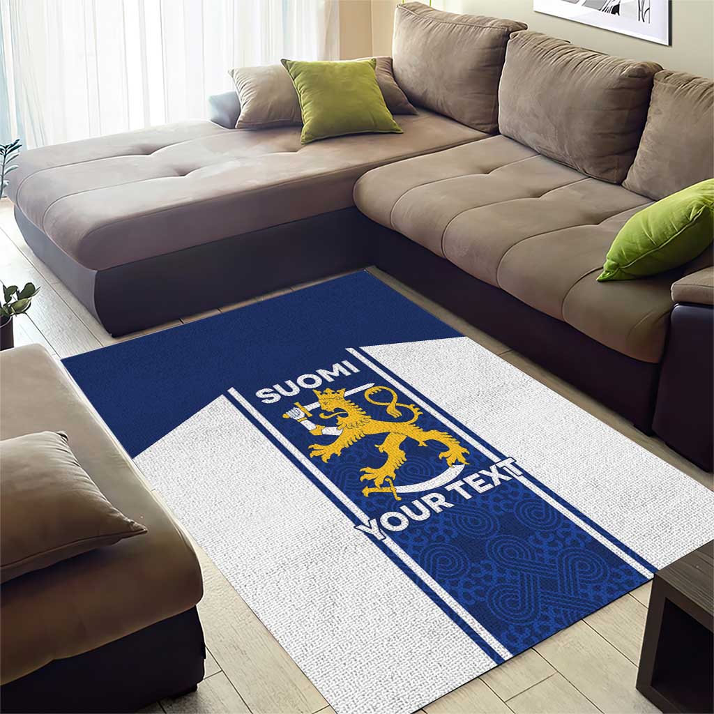 Personalized Finland Suomi Lion Area Rug Pride Of The North - Wonder Print Shop
