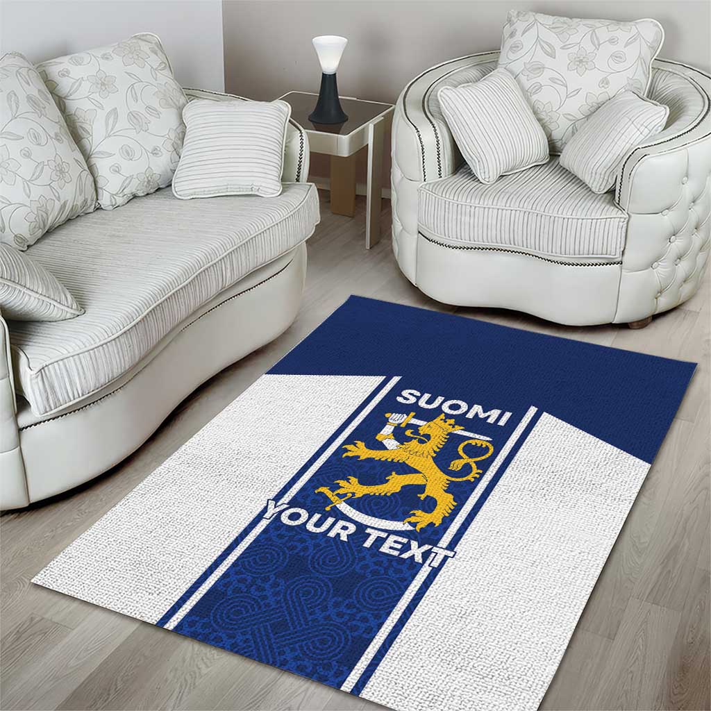 Personalized Finland Suomi Lion Area Rug Pride Of The North - Wonder Print Shop