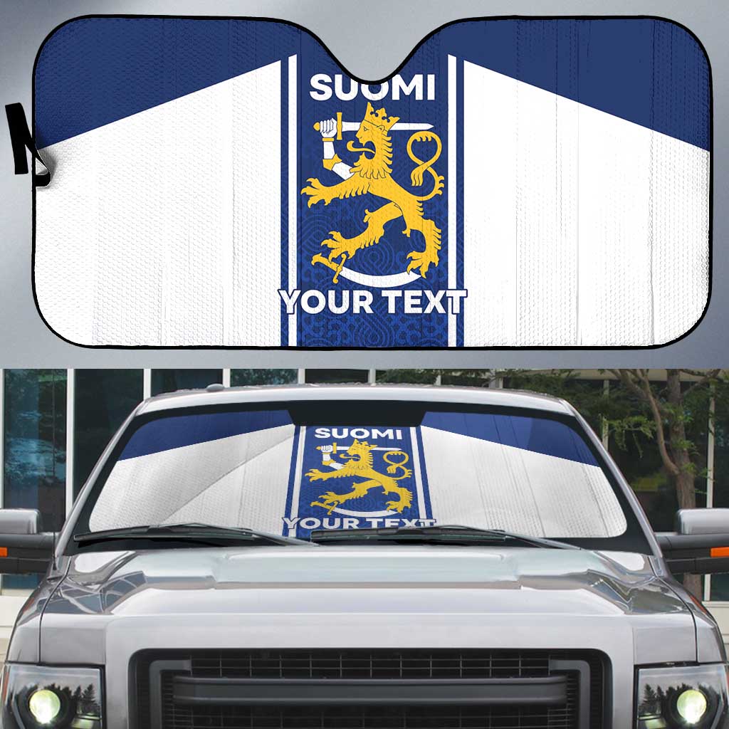 Personalized Finland Suomi Lion Auto Sun Shade Pride Of The North - Wonder Print Shop