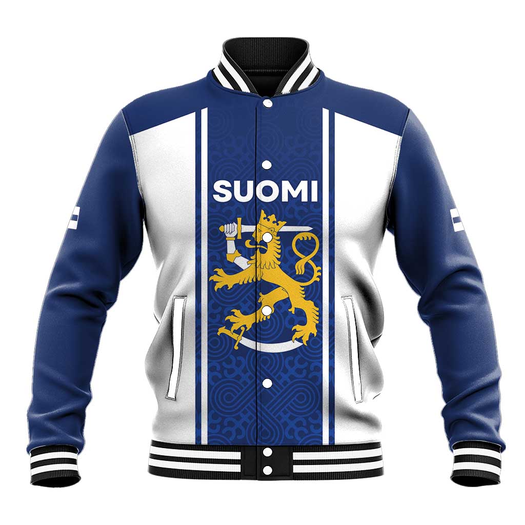 Personalized Finland Suomi Lion Baseball Jacket Pride Of The North - Wonder Print Shop