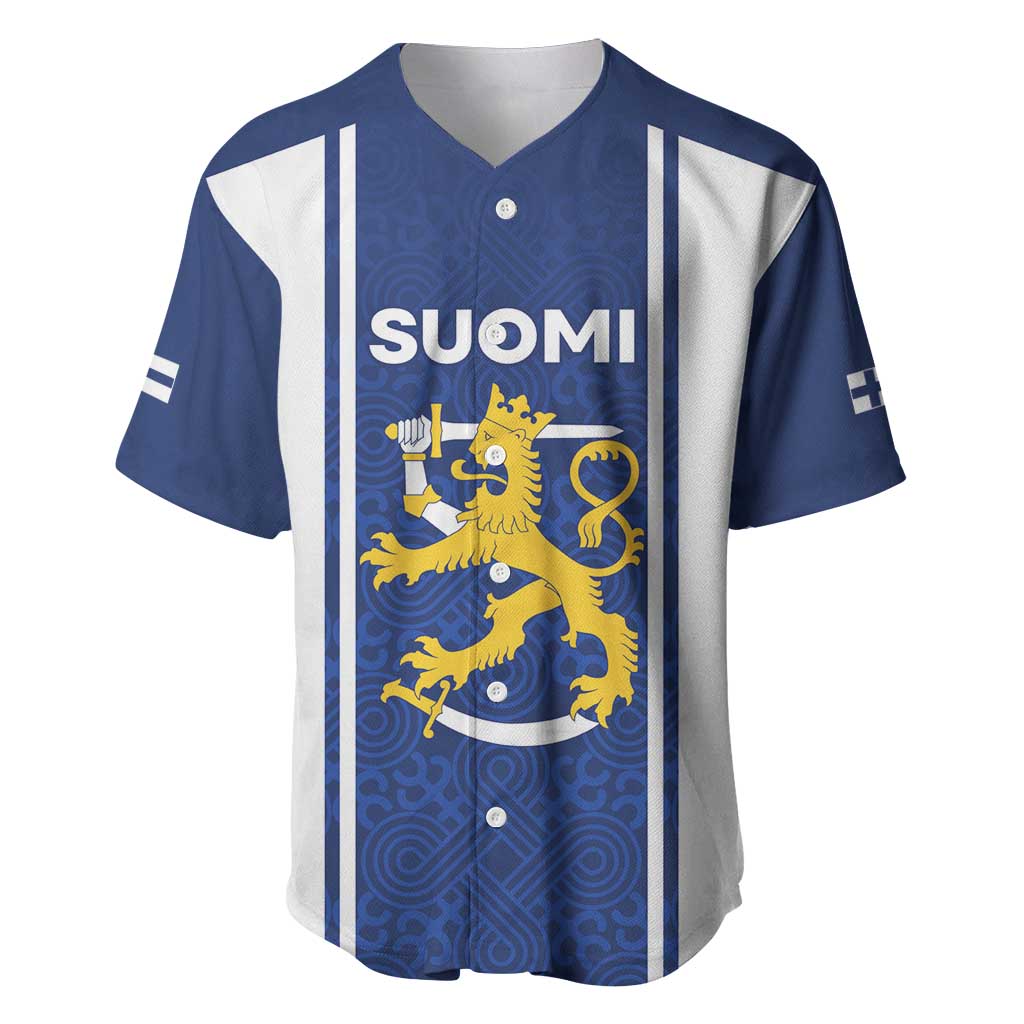 Personalized Finland Suomi Lion Baseball Jersey Pride Of The North - Wonder Print Shop