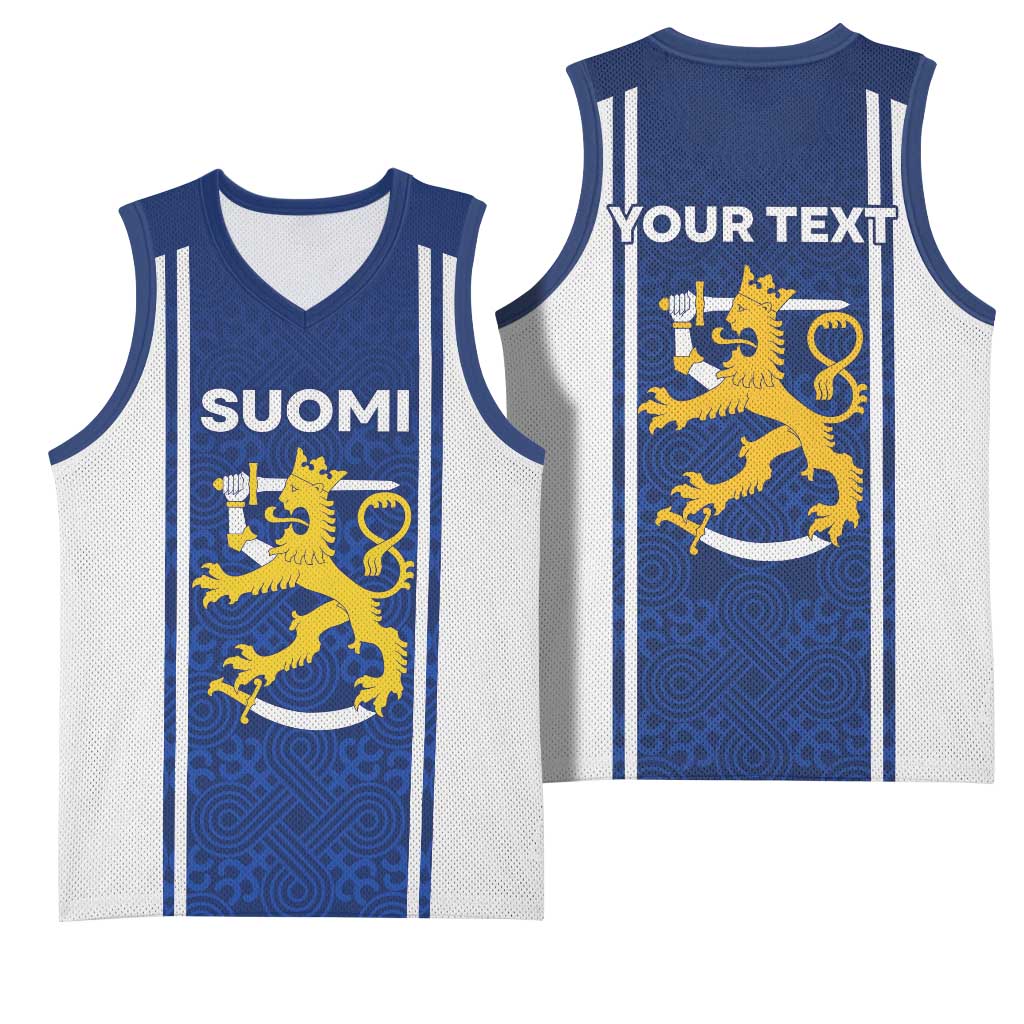 Personalized Finland Suomi Lion Basketball Jersey Pride Of The North - Wonder Print Shop