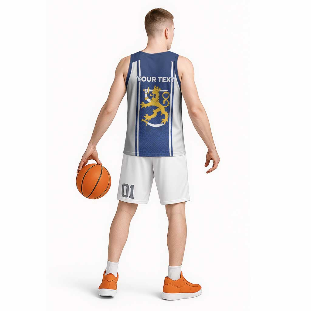 Personalized Finland Suomi Lion Basketball Jersey Pride Of The North - Wonder Print Shop