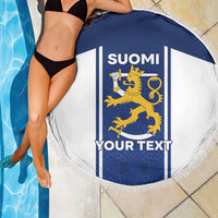 Personalized Finland Suomi Lion Beach Blanket Pride Of The North - Wonder Print Shop