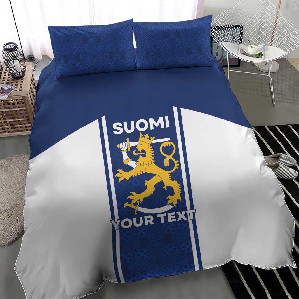 Personalized Finland Suomi Lion Bedding Set Pride Of The North - Wonder Print Shop