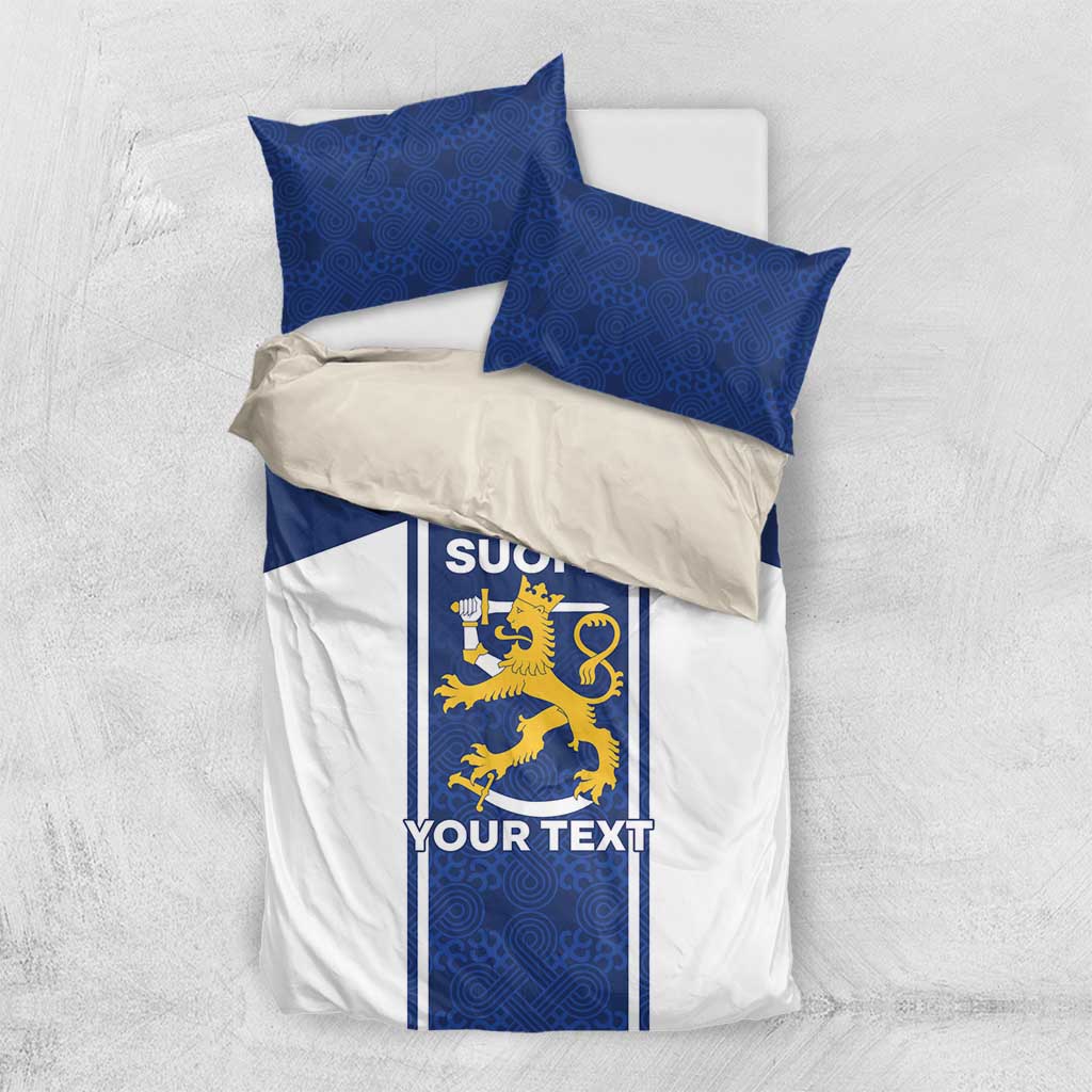 Personalized Finland Suomi Lion Bedding Set Pride Of The North - Wonder Print Shop