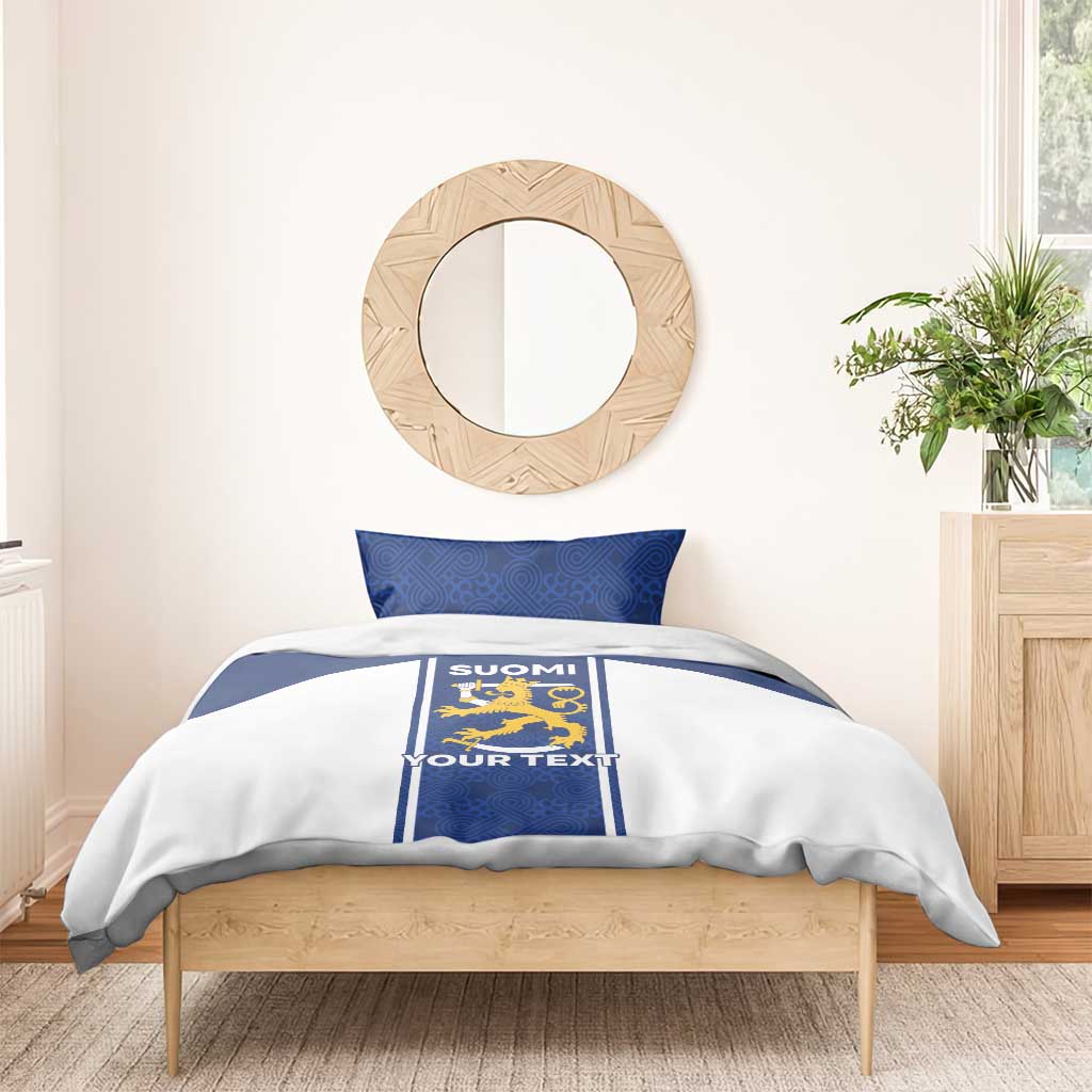 Personalized Finland Suomi Lion Bedding Set Pride Of The North - Wonder Print Shop