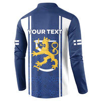 Personalized Finland Suomi Lion Button Sweatshirt Pride Of The North - Wonder Print Shop