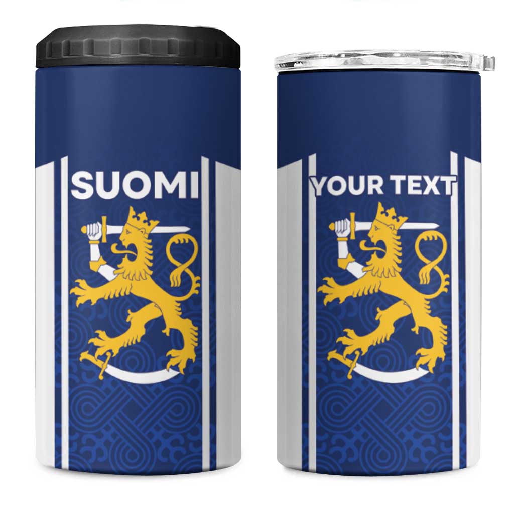 Personalized Finland Suomi Lion 4 in 1 Can Cooler Tumbler Pride Of The North - Wonder Print Shop