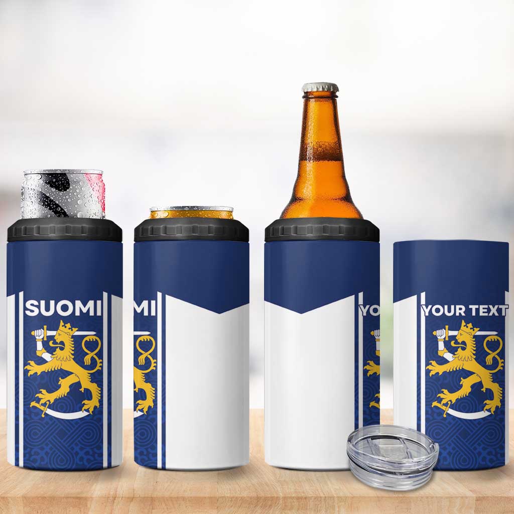Personalized Finland Suomi Lion 4 in 1 Can Cooler Tumbler Pride Of The North - Wonder Print Shop