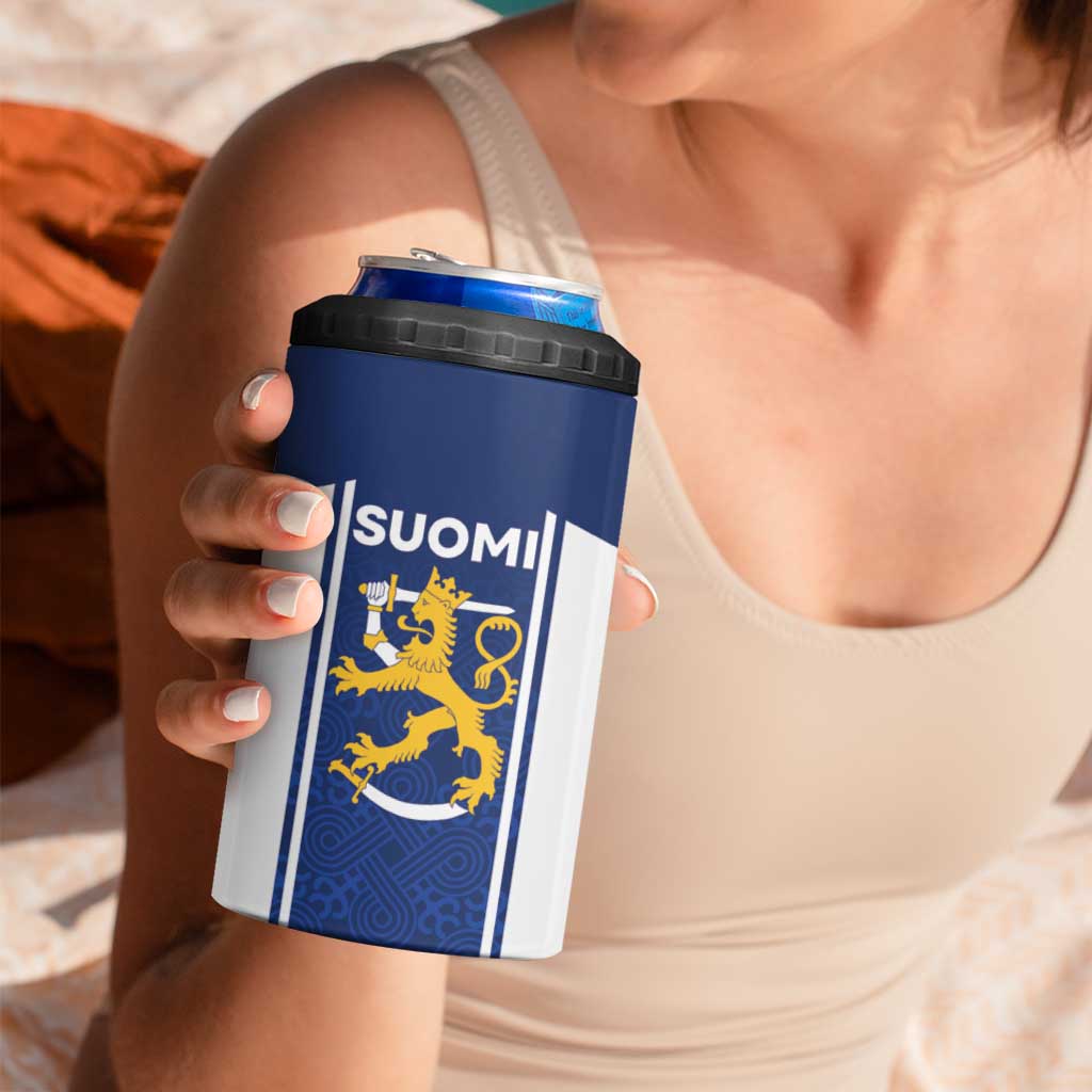 Personalized Finland Suomi Lion 4 in 1 Can Cooler Tumbler Pride Of The North - Wonder Print Shop