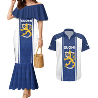 Personalized Finland Suomi Lion Couples Matching Mermaid Dress and Hawaiian Shirt Pride Of The North - Wonder Print Shop