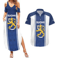Personalized Finland Suomi Lion Couples Matching Summer Maxi Dress and Hawaiian Shirt Pride Of The North - Wonder Print Shop