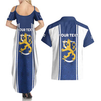 Personalized Finland Suomi Lion Couples Matching Summer Maxi Dress and Hawaiian Shirt Pride Of The North - Wonder Print Shop