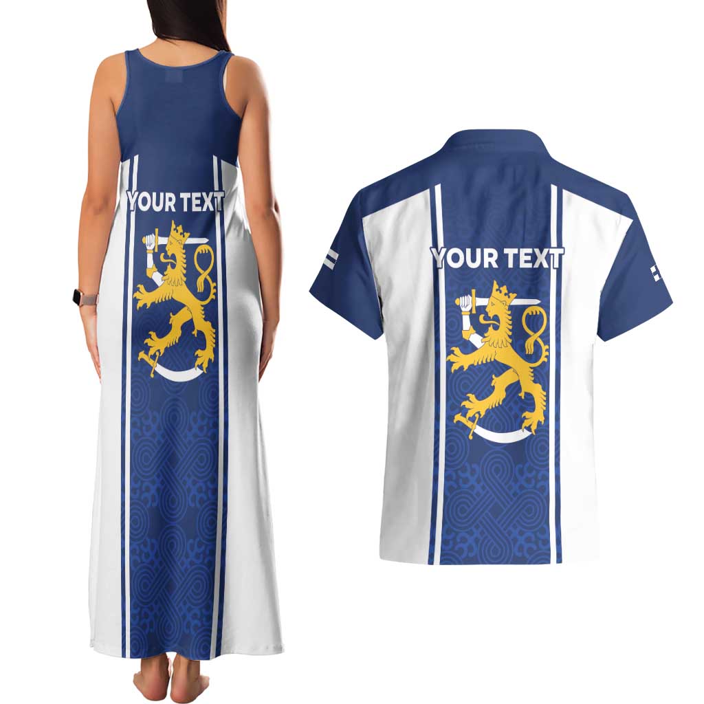 Personalized Finland Suomi Lion Couples Matching Tank Maxi Dress and Hawaiian Shirt Pride Of The North - Wonder Print Shop