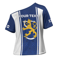 Personalized Finland Suomi Lion Cross Shoulder Shirt Pride Of The North - Wonder Print Shop