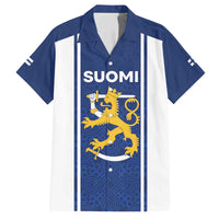 Personalized Finland Suomi Lion Family Matching Off The Shoulder Long Sleeve Dress and Hawaiian Shirt Pride Of The North - Wonder Print Shop