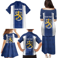 Personalized Finland Suomi Lion Family Matching Puletasi and Hawaiian Shirt Pride Of The North - Wonder Print Shop