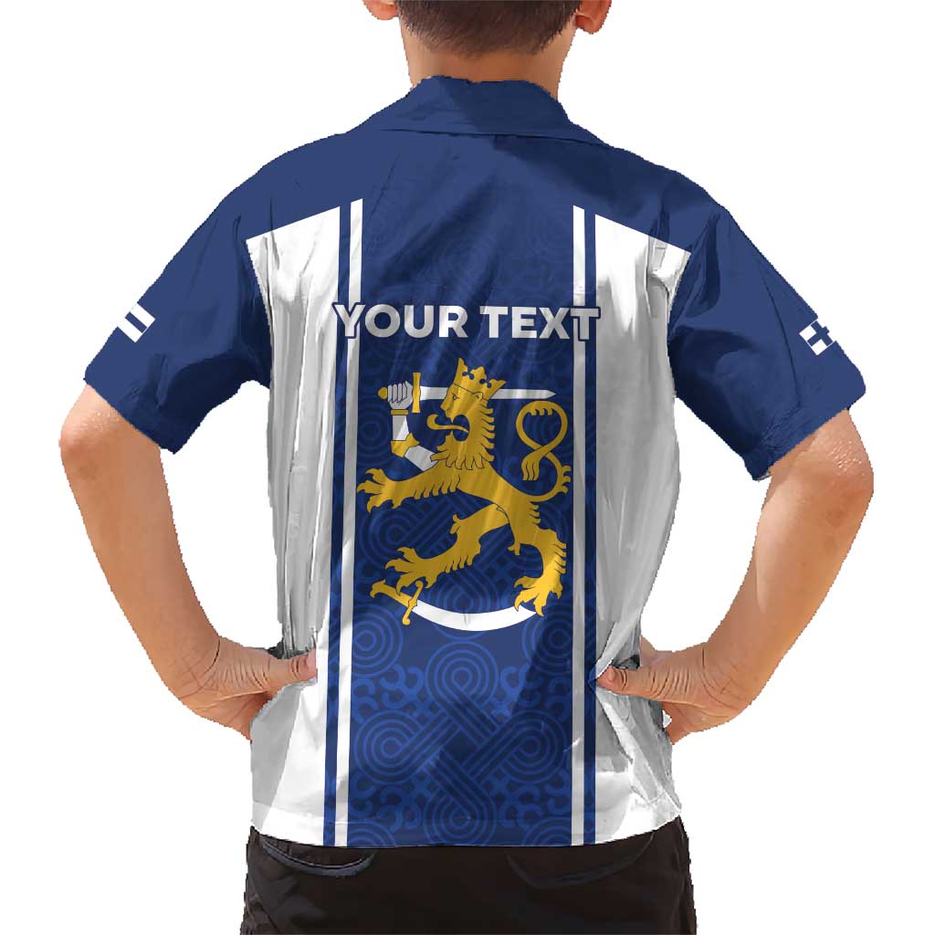 Personalized Finland Suomi Lion Family Matching Short Sleeve Bodycon Dress and Hawaiian Shirt Pride Of The North - Wonder Print Shop