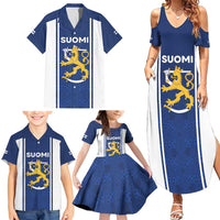 Personalized Finland Suomi Lion Family Matching Summer Maxi Dress and Hawaiian Shirt Pride Of The North - Wonder Print Shop
