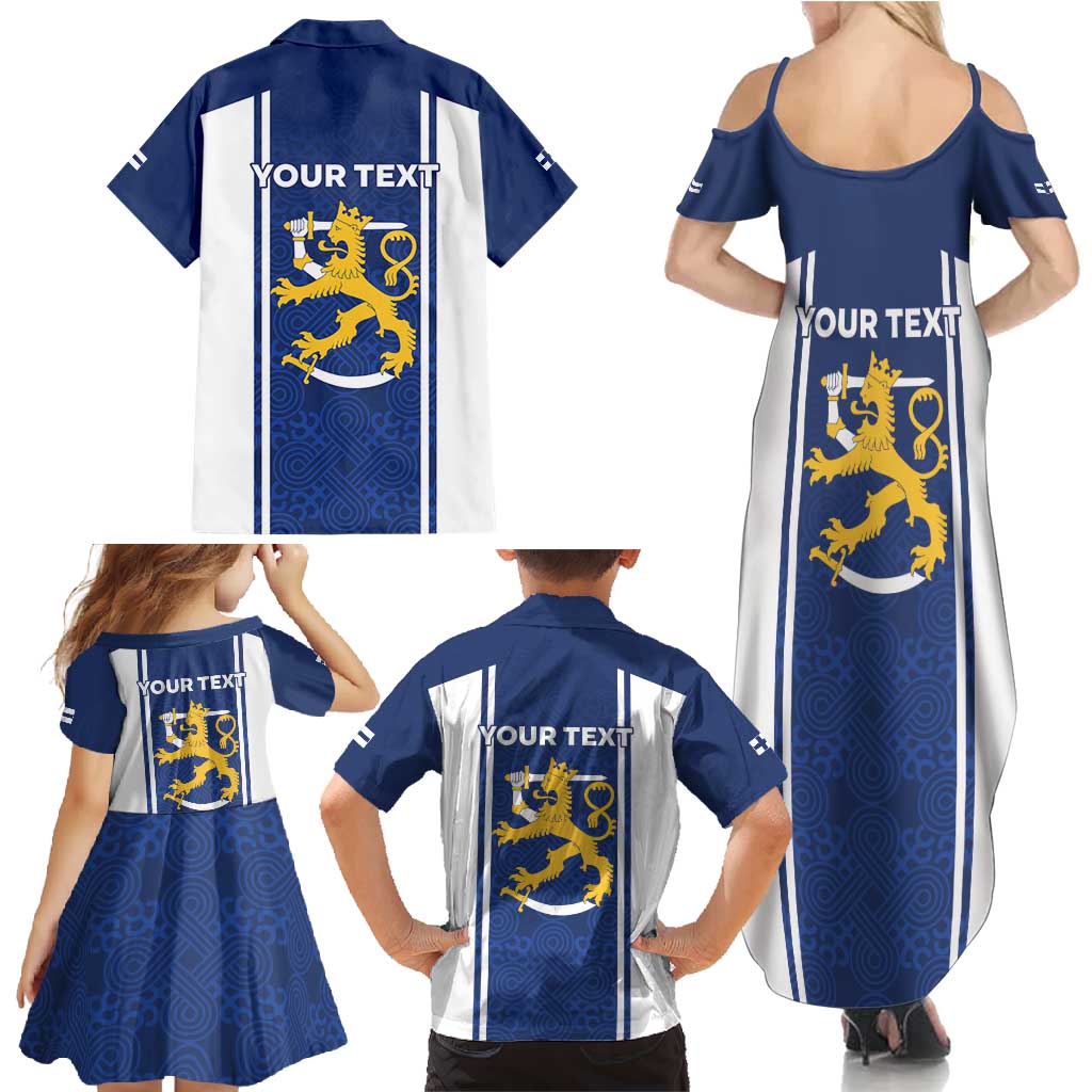 Personalized Finland Suomi Lion Family Matching Summer Maxi Dress and Hawaiian Shirt Pride Of The North - Wonder Print Shop
