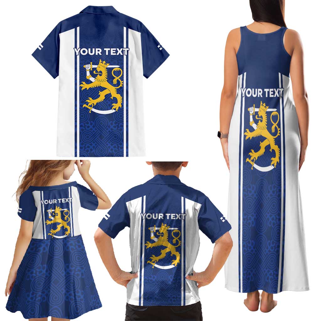 Personalized Finland Suomi Lion Family Matching Tank Maxi Dress and Hawaiian Shirt Pride Of The North - Wonder Print Shop