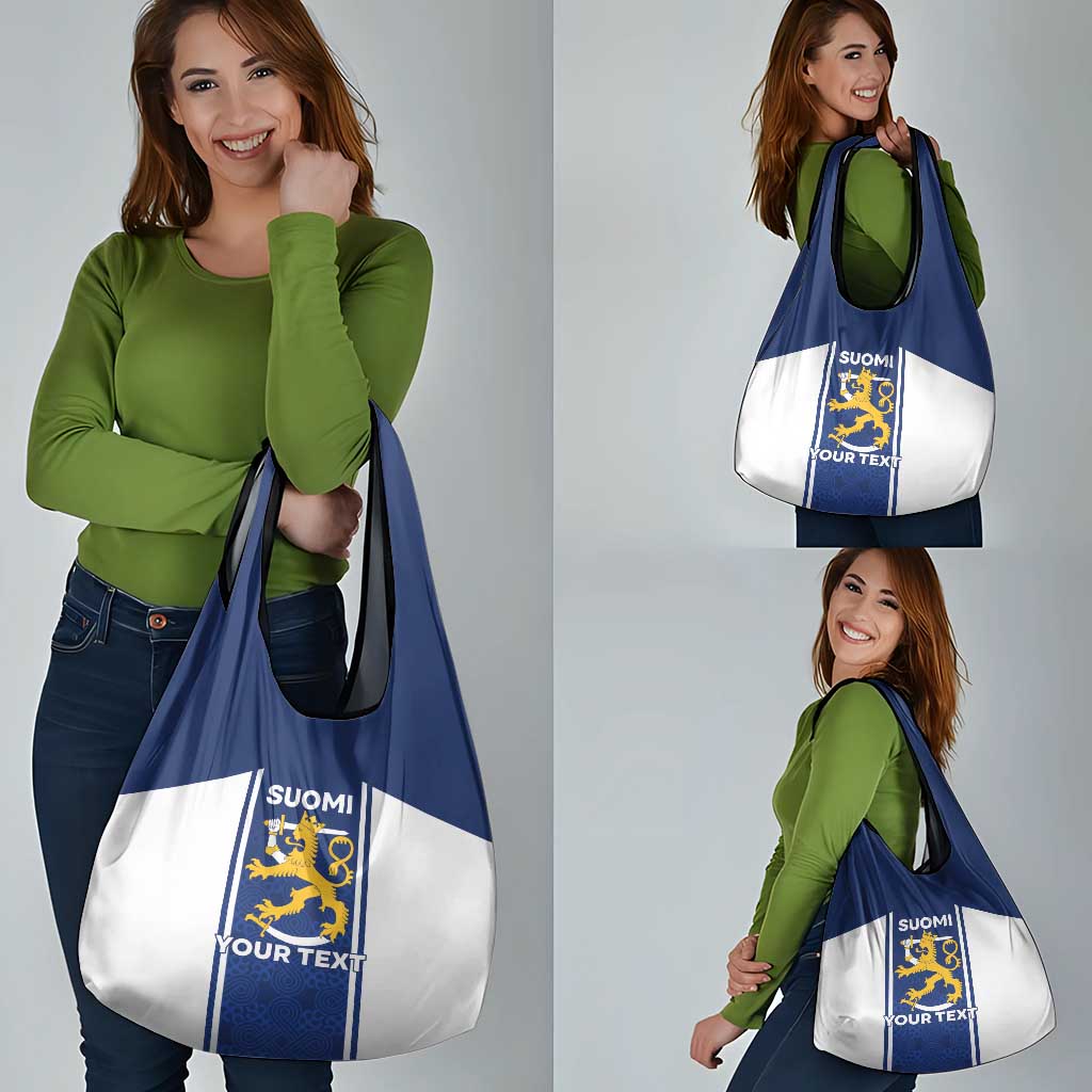 Personalized Finland Suomi Lion Grocery Bag Pride Of The North - Wonder Print Shop